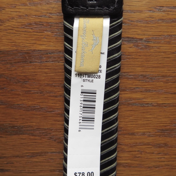 Tommy Bahama Black Leather Braided (40) NEW 🌴 - Picture 5 of 7